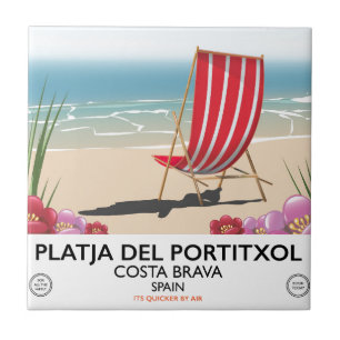 Azulejo Platja del Portitxol, Costa Brava, España