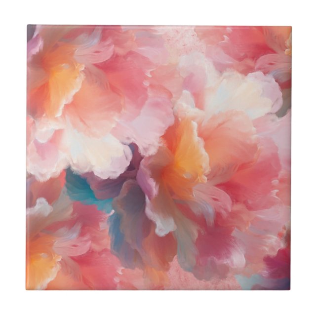 Azulejo Plato de papel floral (Frente)