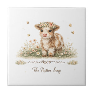 Azulejo platos de papel de vaca Meadow Melody