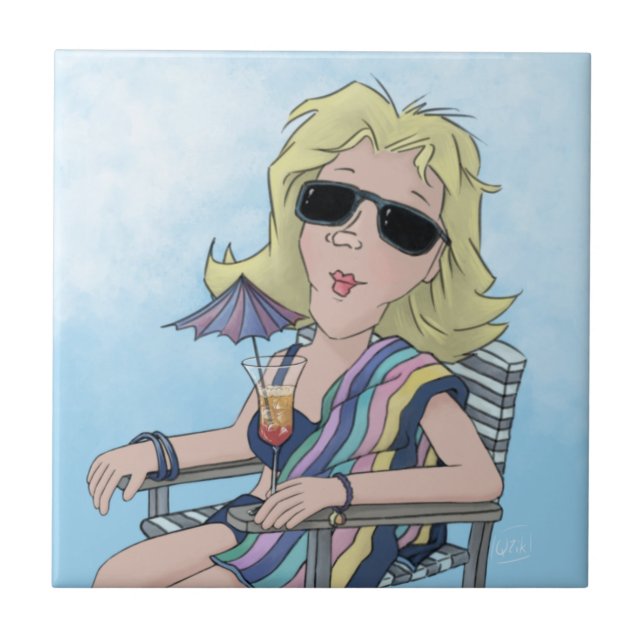 Azulejo Playa Babe Cerámica Tile (Frente)