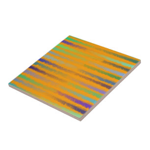 Azulejo Playa Costera Ola Agua Salada En Naranja