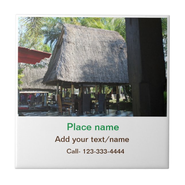 Azulejo playa de agua océano playa añadir nombre de sitio  (Frente)