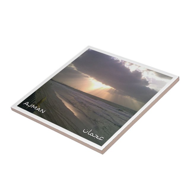 Azulejo Playa de AJMAN, Emiratos Árabes Unidos (Lado)