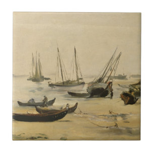 Azulejo Playa de Eduardo Manet el , marea baja