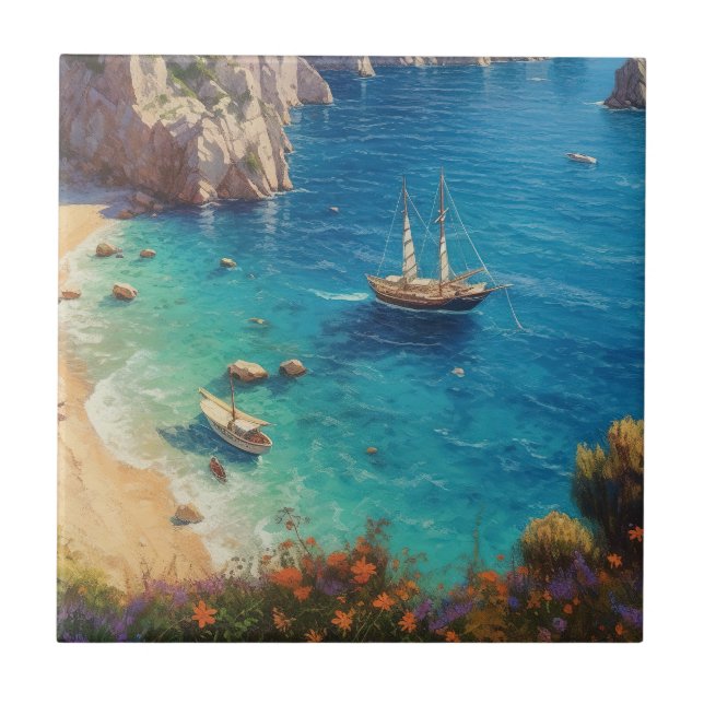 Azulejo Playa de Grecia (Frente)