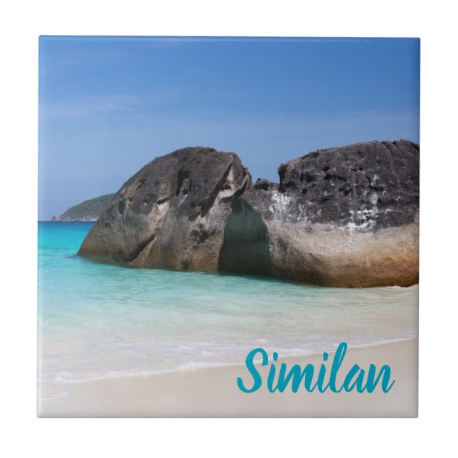 Azulejo Playa de Similan Mar de Andaman Regalo de Phuket T (Frente)