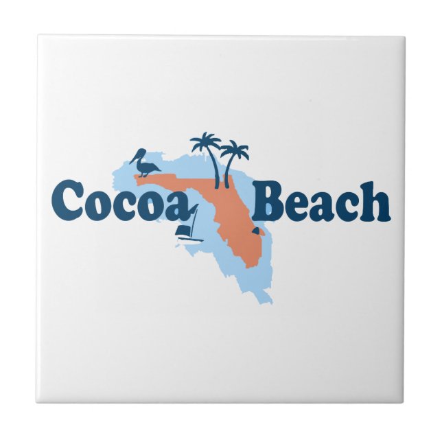Azulejo Playa del cacao - diseño del mapa (Frente)