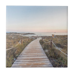 Azulejo Playa del Es Pujols en el amanecer