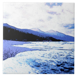 Azulejo Playa luminosa en tonos azules