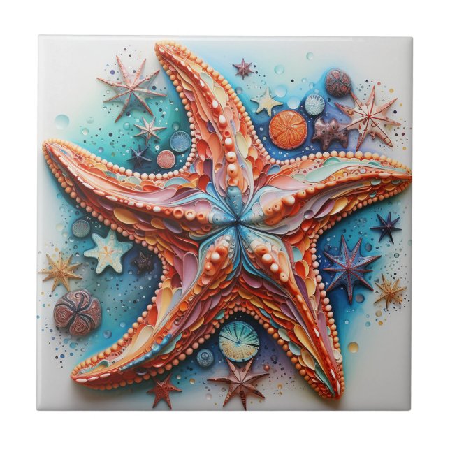 Azulejo Playa Náutica Costera Starfish (Frente)