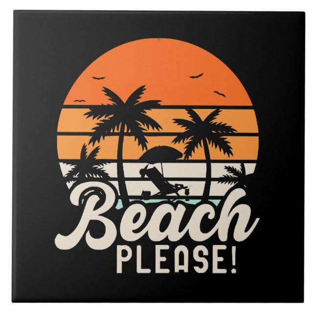 Azulejo Playa Por Favor (Frente)