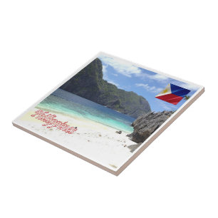 Azulejo playa zPH005 de la ISLA MATINLOC Filipinas