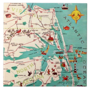 Azulejo Playas superiores de los Outer Banks