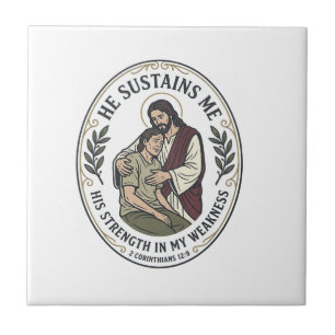 Azulejo Playera de ánimo de enfermedad crónica de Jesús In
