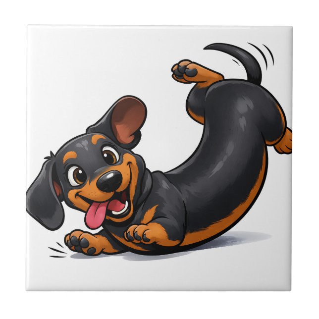 Azulejo Playful Dachshund Puppy  (Frente)