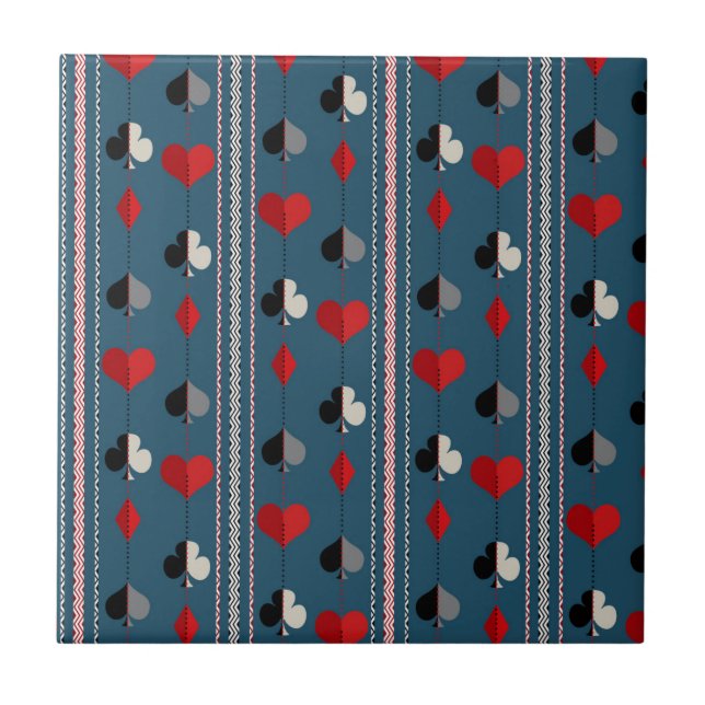 Azulejo Playing card symbols. For poker lovers. (Frente)