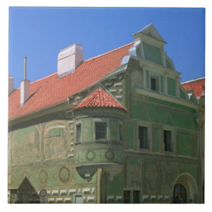 Azulejo Plaza del casco antiguo rodeada de casas renacenti
