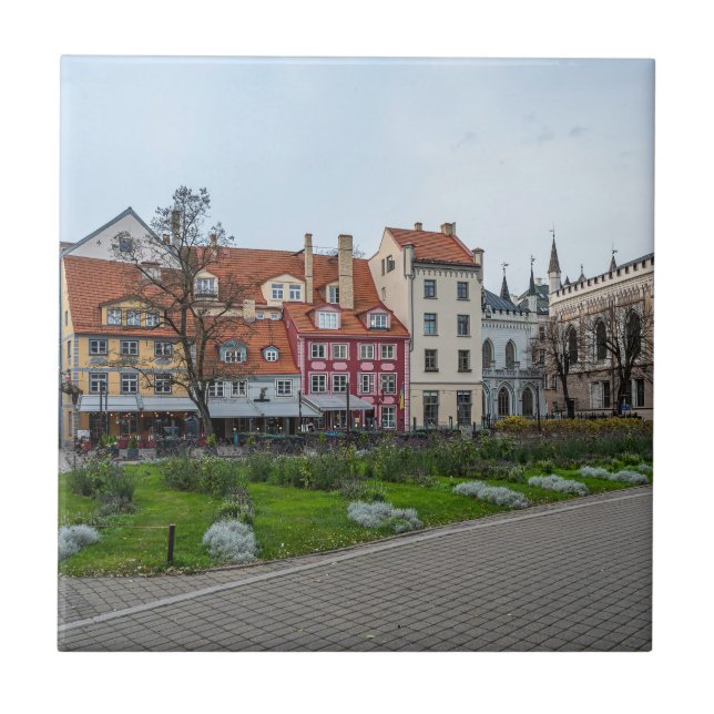 Azulejo Plaza Livu en Riga, Letonia (Frente)