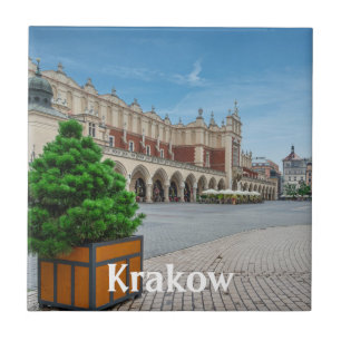 Azulejo Plaza principal en el casco antiguo de Cracovia, P