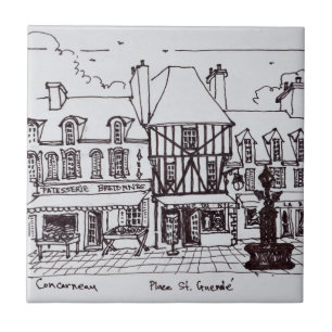 Azulejo Plaza Saint-Guenole, Concarneau Bretaña