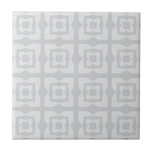 Azulejo Plazas Modernas del Siglo Medio Patrón Gris claro