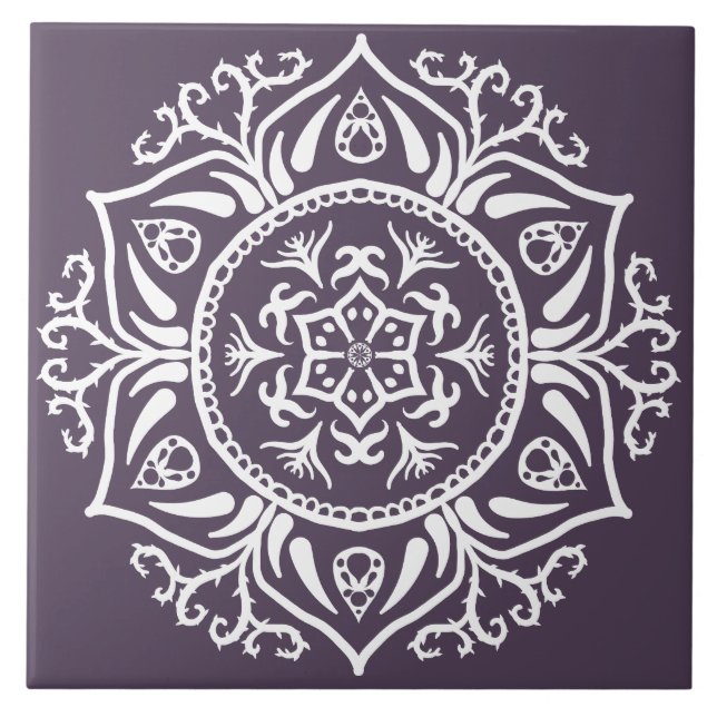 Azulejo Plum Mandala (Frente)