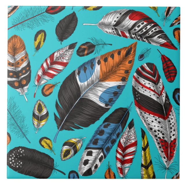 Azulejo Plumas coloridas (Frente)