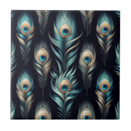 Azulejo Plumas de pavo real