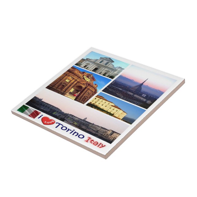 Azulejo PMT016 TURIN I Love, mosaic, Italia, (Lado)