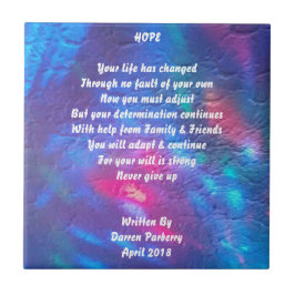 Azulejo Poema "Esperanza" - Mosaico cerámico