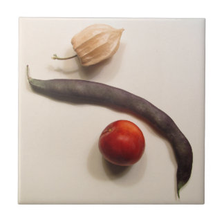 Azulejo poha, frijol y ciruela