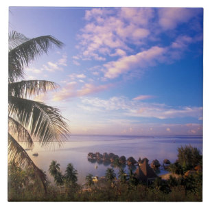 Azulejo Polinesia Francesa, Moorea. Vista de la Bahía de