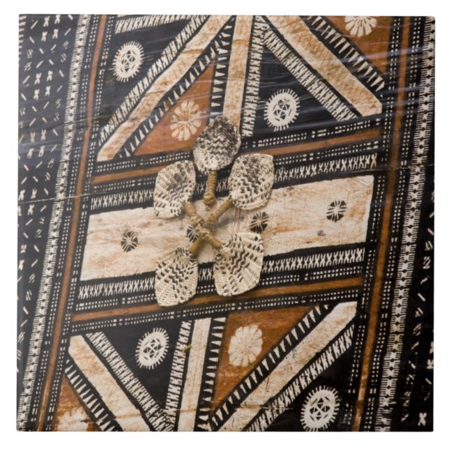 Azulejo Polinesia, Reino de Tonga. Detalle de la tapa (Frente)