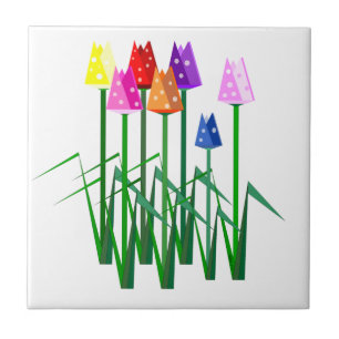 Azulejo Polka Dot Tulips Tile Cerámico