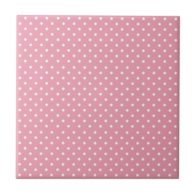Azulejo Polka Dots on Pink Pattern (Frente)