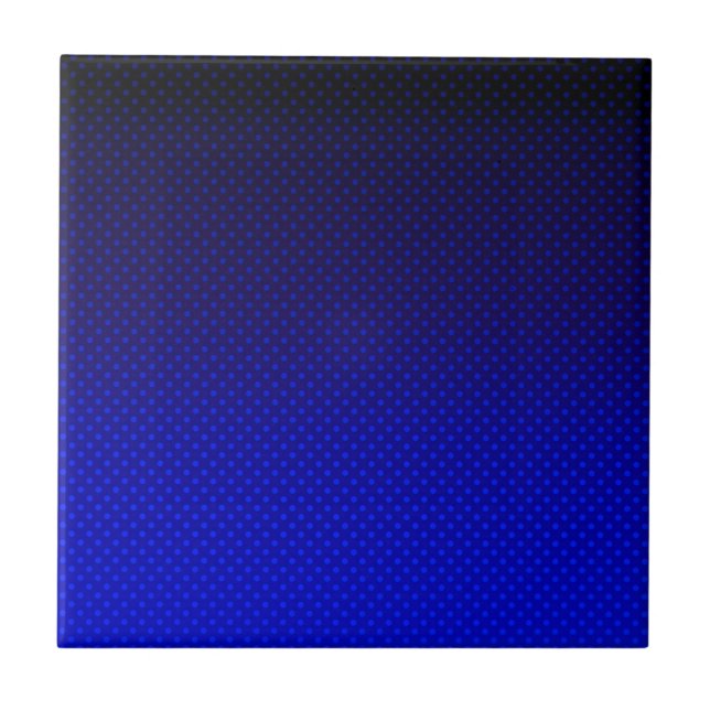 Azulejo Polka punto gradiente color negro marino impresión (Frente)