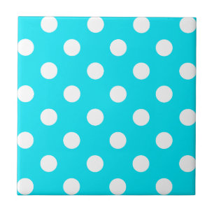 Azulejo Polka puntos código hex cian 00E3F4