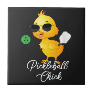 Azulejo Pollita de Pickleball Divertido Pickleball