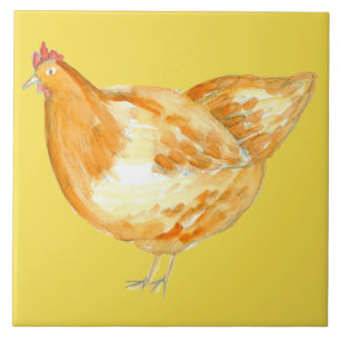 Azulejo Pollo amarillo Hen