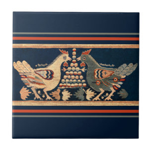 Azulejo Pollo de gallo de época azul oscuro