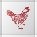 Azulejo Pollo Hen<br><div class="desc">Una gallina roja para los amantes de las aves. Arte original de Nic Squirrell.</div>