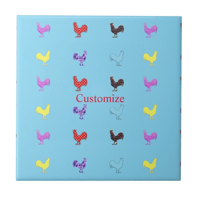 Azulejo Pollo Hens Thunder_Cove (Frente)