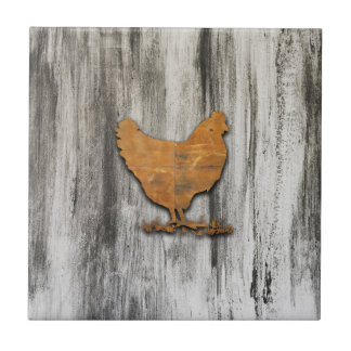 Azulejo Pollo Rústico (Naranja)