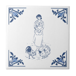 Azulejo Pollos de alimentación de granjas de cosecha de vi