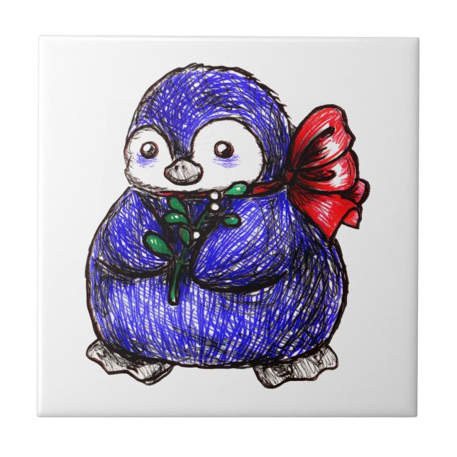 Azulejo Polluelo del pingüino (Frente)
