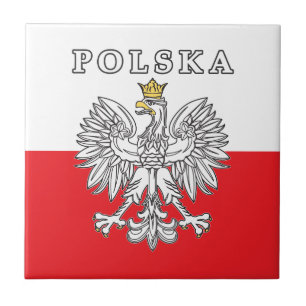 Azulejo Polska con águila polaca
