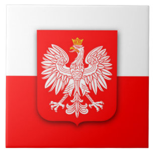 Azulejo Polska Red White Eagle Polska