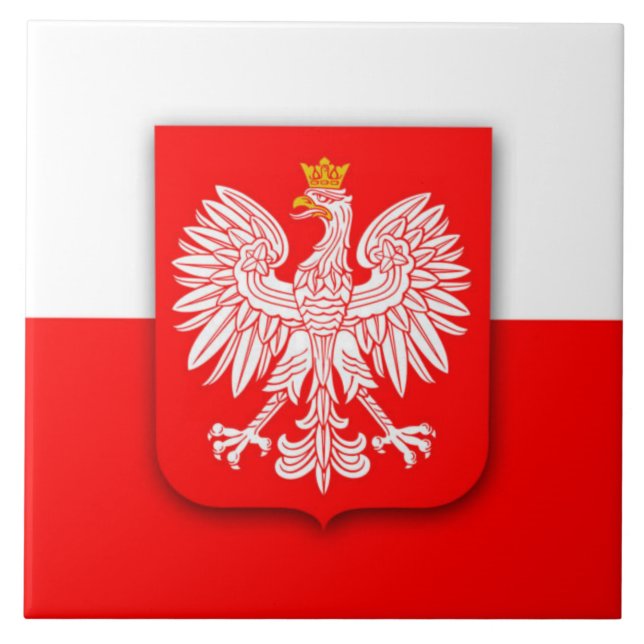 Azulejo Polska Red White Eagle Polska (Frente)