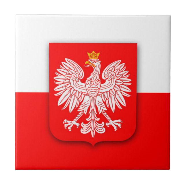 Azulejo Polska Red White Eagle Polska (Frente)