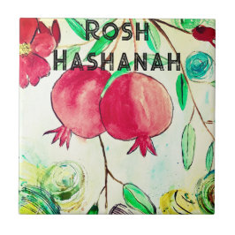 Azulejo Pomegranate Rosh Hashanah Fruit Shana Tova